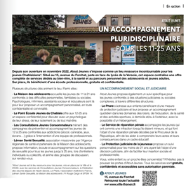 Un accompagnement pluridisciplinaire pour les 11-25 ans