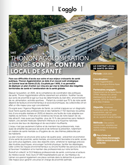 Thonon Aglo lance son 1er contrat local de santé