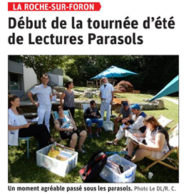 Début de la tournée d'été de Lectures Parasols