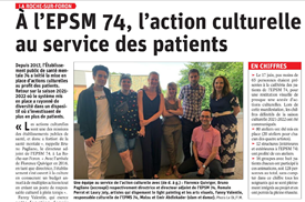 A l'EPSM 74, l'action culturelle au service des patients
