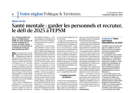 Santé mentale : garder les personnels et recruter, le défi de 2025 à l'EPSM